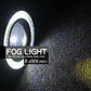 Angel Eyes Halo Car Fog Lights Lamp Projector DRL COB LED Bulbs White/Ice Blue