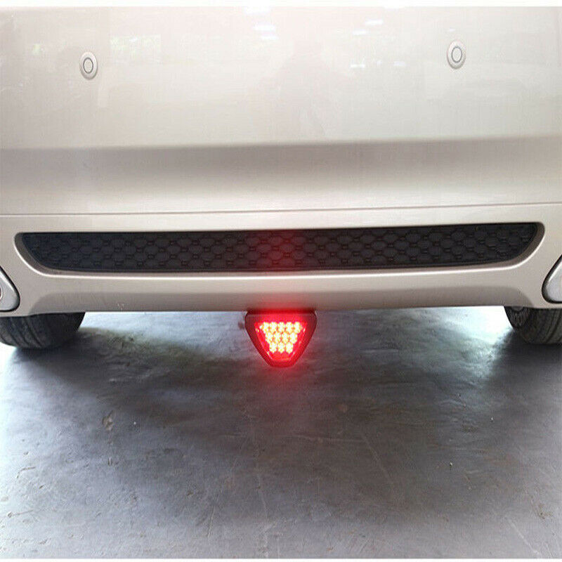 12V Car Sporty F1 Style Triangle 12LED Rear Stop Tail Third Brake Light Lamp UK