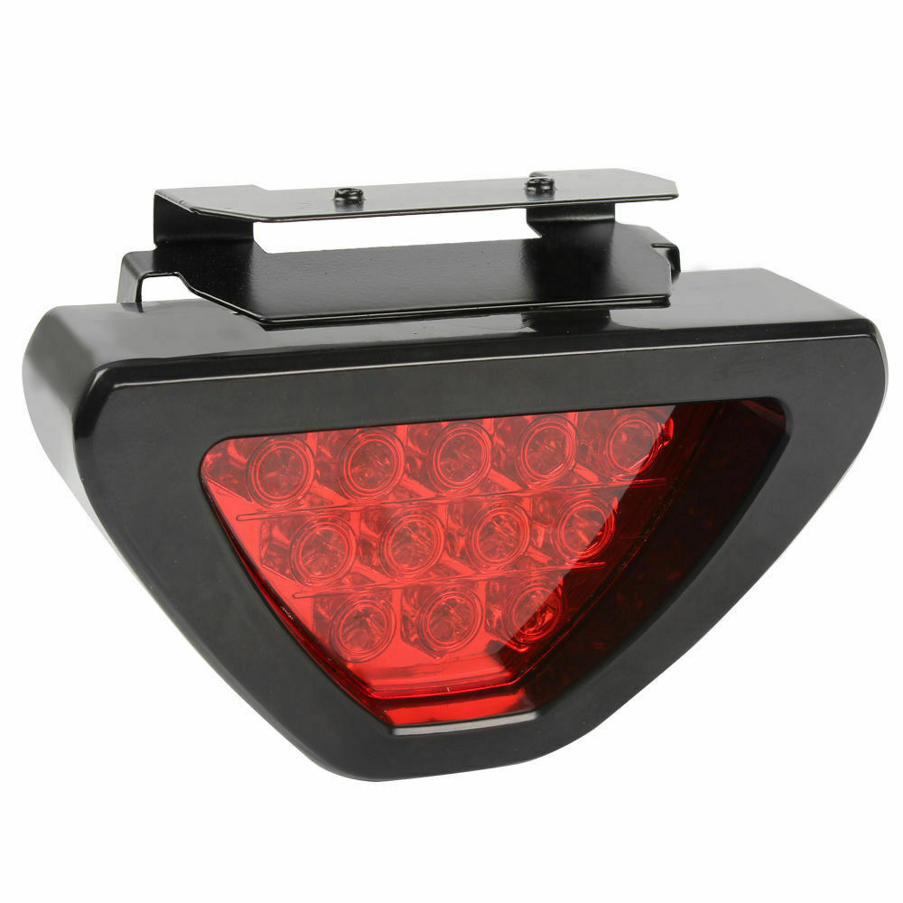 12V Car Sporty F1 Style Triangle 12LED Rear Stop Tail Third Brake Light Lamp UK