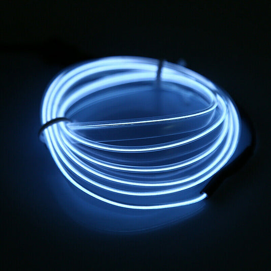 1/3/5m Cigarette Lighter EL Wire Neon LED Lights Xmas Glow String Strip Rope