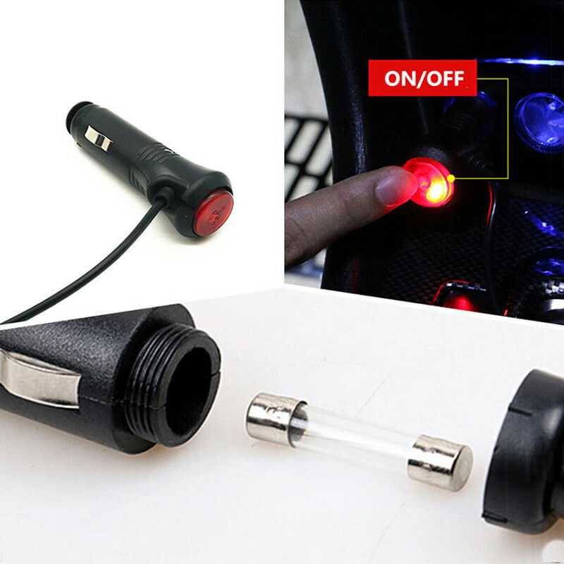 2in1 9LED Interior Atmosphere Lights Foot Strip Lamp Cigarette Lighter Pink