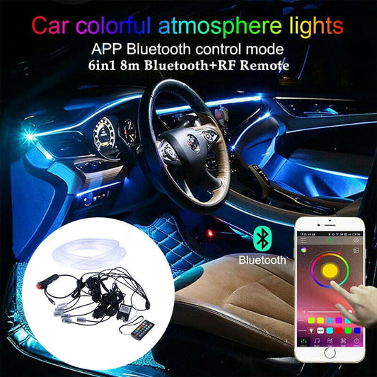 Car Truck RGB LED Strip Lights Interior Footwell Atmosphere Lamp Multicolor APP