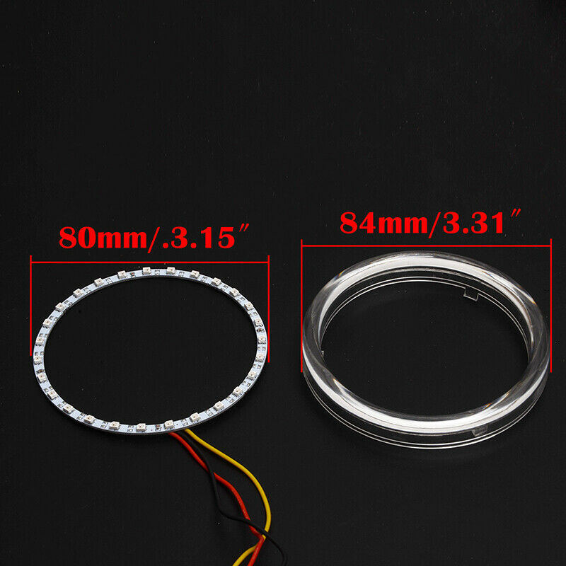 2X Bluetooth RGB Halo Fog Light Rings Angel eyes Headlight Bulbs Remo For Ford