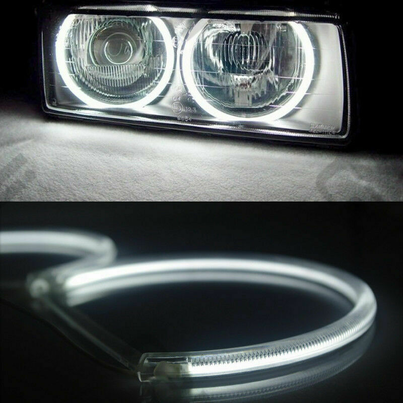 4pcs131mm Angel Eyes Light White Car Headlight LED Halo Lamp Universal UK