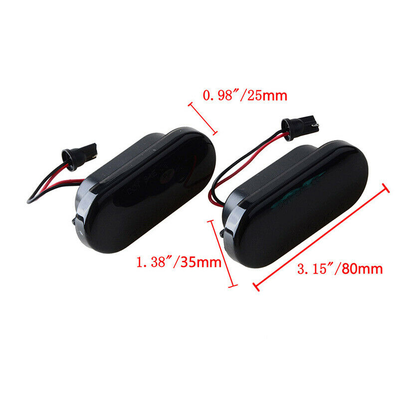 Pair LED Side Marker Light Turn Signal Lamp For Ford Focus MK2 C-Max Fiesta