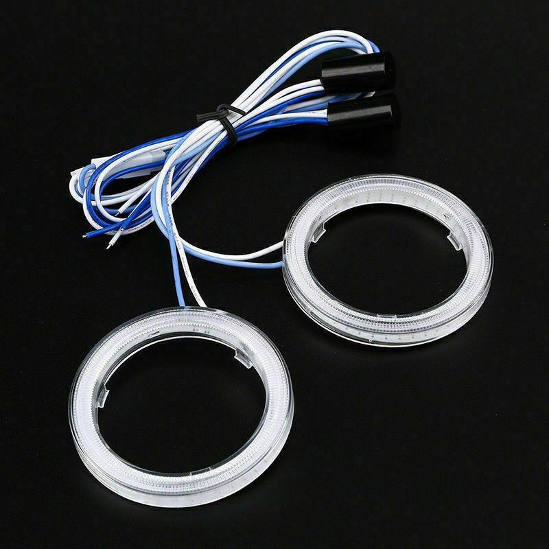 2PCS 60mm/70mm/80mm/90mm/100mm Car LED ring Angel Eyes Halo Fog Head Light UK