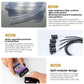 8M RGB LED Car Interior Fiber Optic Neon EL Wire Strip Atmosphere Light Kits APP