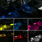 8M RGB LED Car Fiber Optic Neon EL Wire Strip Light Waterproof Atmosphere APP UK