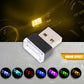 Mini USB LED Yellow Color Wireless Lamp Car Atmosphere Light Colorful Accessory