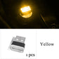 Mini USB LED Yellow Color Wireless Lamp Car Atmosphere Light Colorful Accessory
