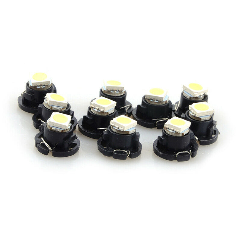 10Pcs 12V Blue T4.2 LED Wedge Car Instrument Dash Climate Base Lamp Light Bulbs