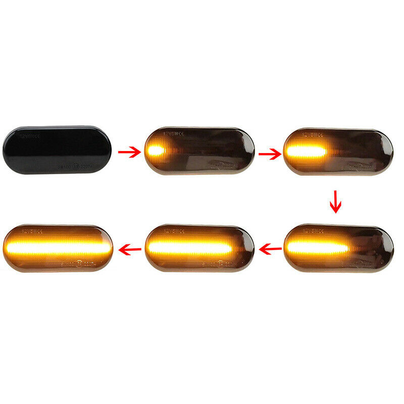 2xLED Side Marker Signal Light Indicator Repeaters Dynamic Flowing Fit For VW T5