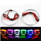 6000K Halo Motorcycle Projector Beam LED Angel Devil Eyes Head Lights 3inch