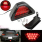 F1 Style 12-LED Car Vehicle Triangle Red Third Brake Stop Light Lamp Motorcycle