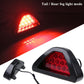 F1 Style 12-LED Car Vehicle Triangle Red Third Brake Stop Light Lamp Motorcycle