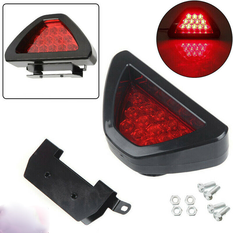 F1 Style 12-LED Car Vehicle Triangle Red Third Brake Stop Light Lamp Motorcycle