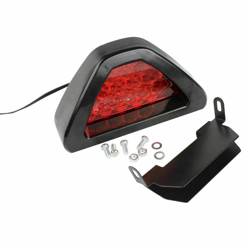 F1 Style 12-LED Car Vehicle Triangle Red Third Brake Stop Light Lamp Motorcycle