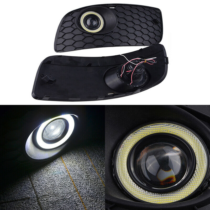 Pair Fog Light Foglight Halo Angel Eyes Ring Front Grill for VW Golf MK5 GTI