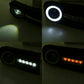 2Pcs Halo Ring Fog Light & Grille L&R Set Fit For VW Golf Mk5 Rabbit 2004-2009