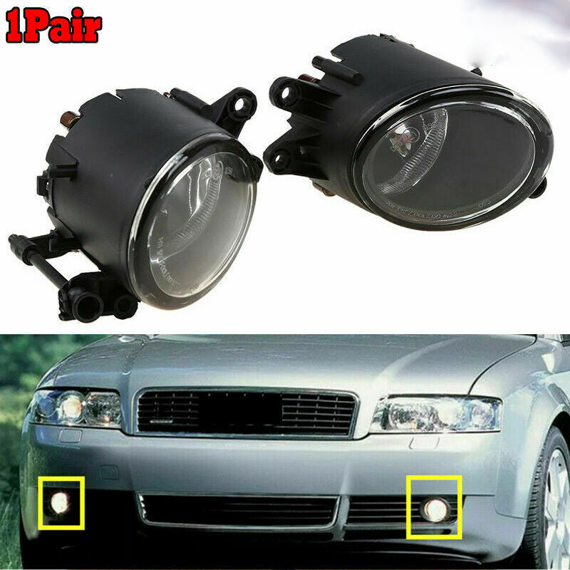 Pair For AUDI A4 B6 8E 2001-2004 Front Bumper Halogen Fog Light H11 Left + Right