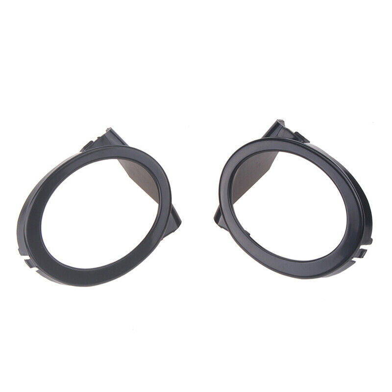 Pair Black Front Bumper Fog Light Ring Cover Trim Surroundings for BMW E46 M3