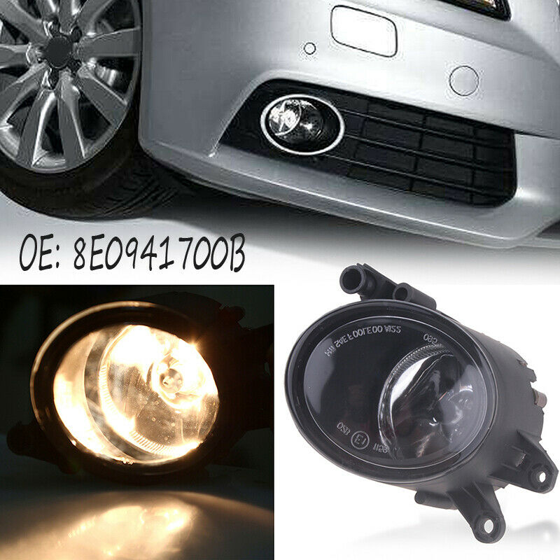 Right Driver Side Bumper Fog Light Lamp & Bulb 8T0941699B for Audi A4 A6 Q5