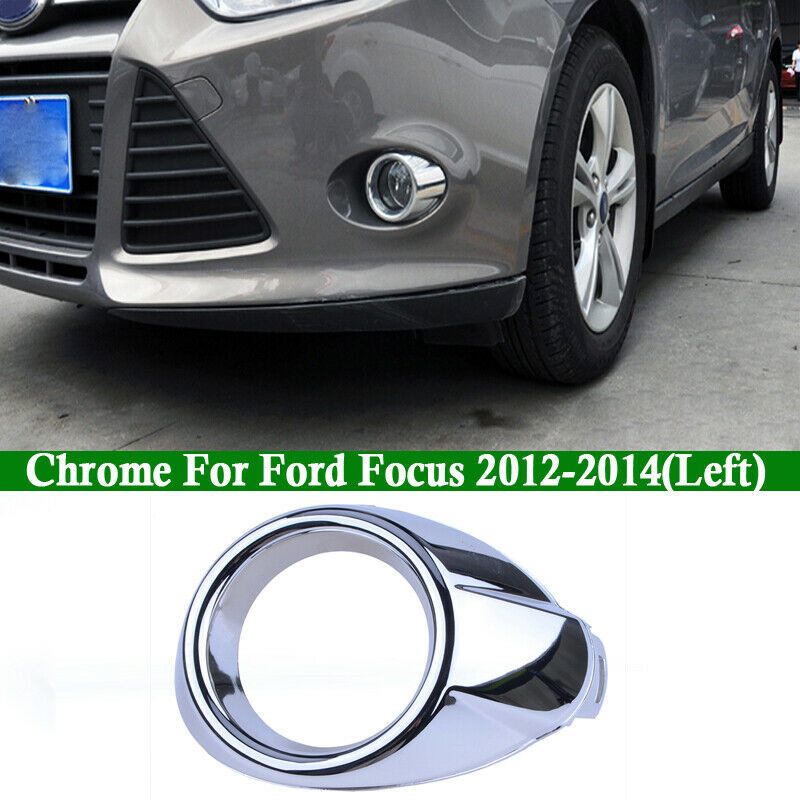 Passenger Chrome Front Fog Light Cover Bezel Lamp Trims For Ford Focus 2012-2014