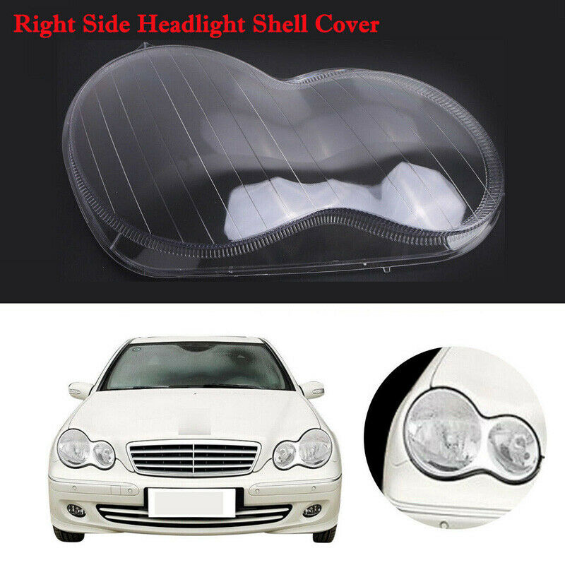 Right Headlight Lamp Lens Shell Cover For Mercedes Benz W203 S203 C-Class 01-07