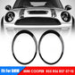 Pair Gloss Headlight Trim Ring Fit For BMW Mini Cooper R55 R56 R57 2007-2015