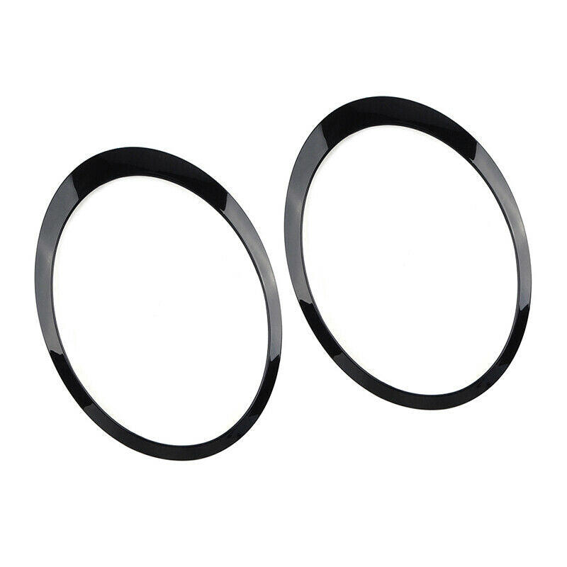 Pair Gloss Headlight Trim Ring Fit For BMW Mini Cooper R55 R56 R57 2007-2015