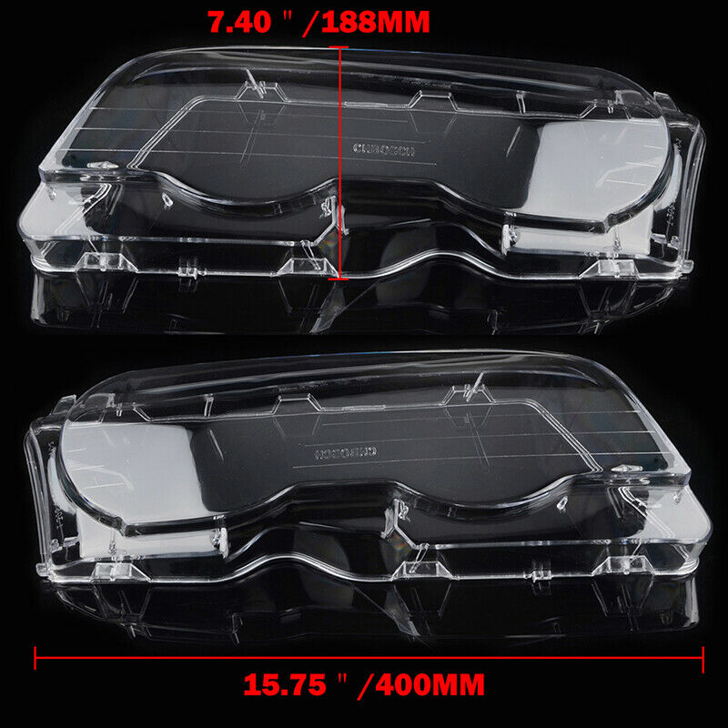 For BMW E46 2DR 1999 2000 2001 2002 2003 Coupe 2 Door Headlight Lens Cover PAIR