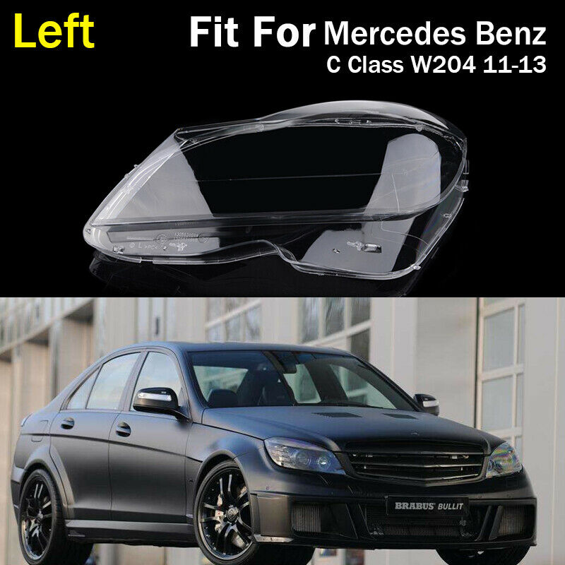 For Mercedes Benz C Class W204 2011-2013 Headlight Left Headlamp Lens Covers UK