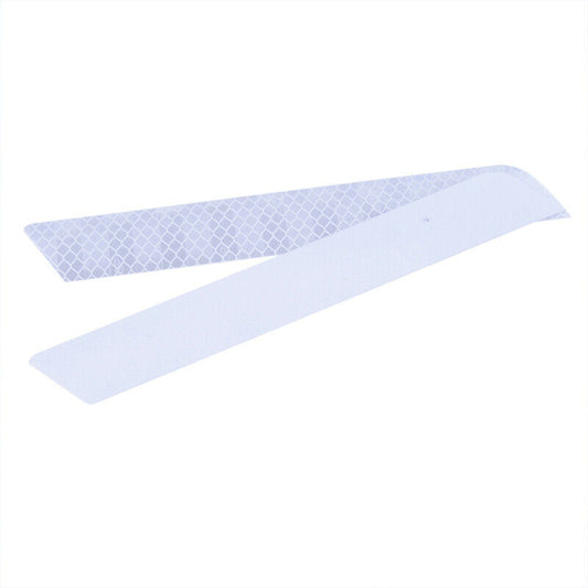 2x White Reflective Cycling Safety Warning Car Rear Bumper Decal Tape Sticker ah