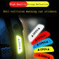 4xCar Door Open Reflective Sticker Tape Safety Warning Decal Sign Blue Universal