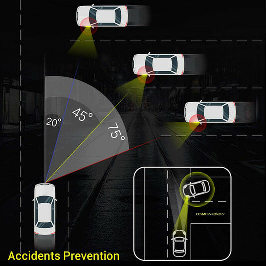 2x Orange Reflective Cycling Safety Warning Car Bumper Decal Tape Sticker 2022