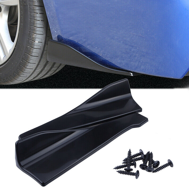 18.9"48CM Black Car Van Side Skirt Rear Rocker Splitters Winglet Wing Universal