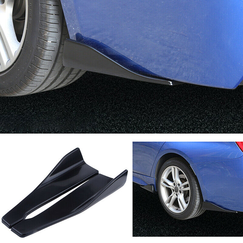 2x Auto Bumper Winglet Spoiler Rear Lip Side Skirt Extension Canard Diffuser ABS