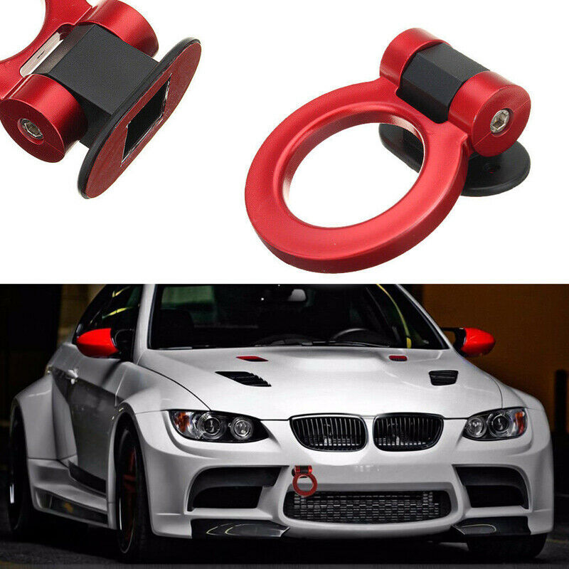 Red Bumper Front Tow Hook Trailer Tow Bar For JDM Racing Car Decor Universal