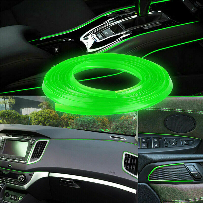 1x5M Green Color Perfect Car Styling Strips Trim Interior Door Moulding Line NEW