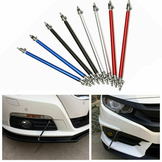 20cm Silver Front Rear Bumper Lip Rod Splitter Support Bar Adjustable For Civic