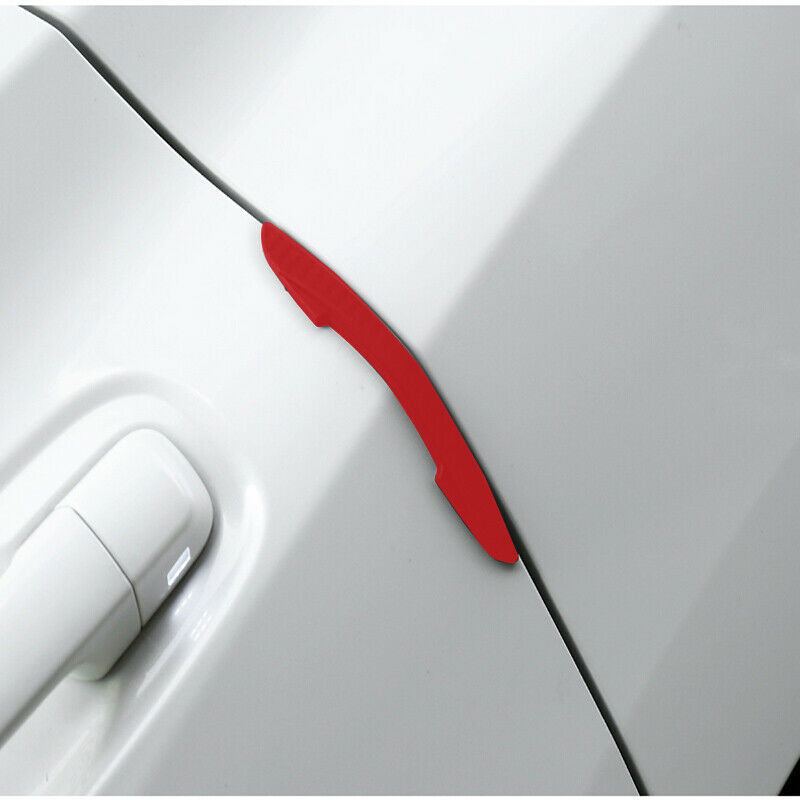 UK 4x Car Red Door Edge Guard Strip Scratch Protector Anti-collision Trim AT01