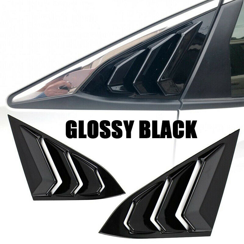2x For Honda Civic 2016-2018 Left Right Side Window Louver Scoop Cover Black