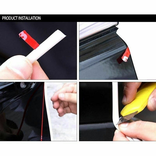 1*Red 5M Car Scratch Door Edge Bumper Guard Protector Molding Strip Rubber h21