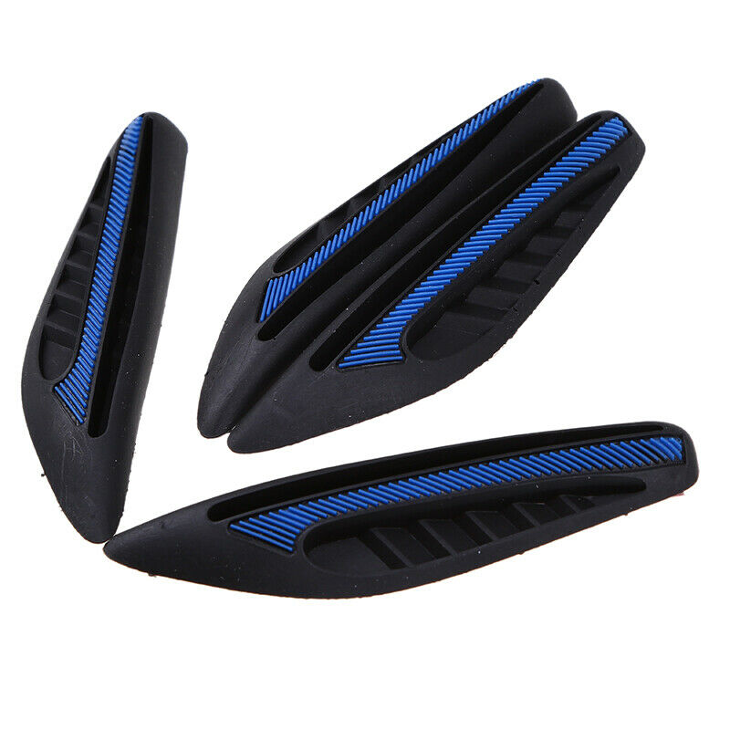 4x BLUE &BLACK Car Bumper Protector Straps Guard Door Edge Anti-Scratch Strips