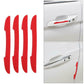 4x Car Red Door Edge Guard Strip Scratch Protector Anti-collision Trim Universal