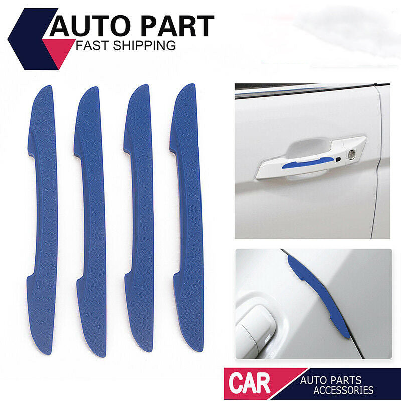 NEW 4pcs Car Blue Door Edge Guard Strip Scratch Protector Anti-collision Decor