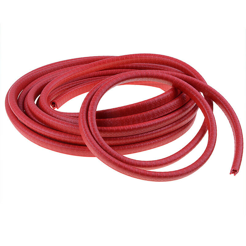 4.5M Car Door Boot Edge Protectors Trim U Shape Guard Seal Rubber Strip Red AT06