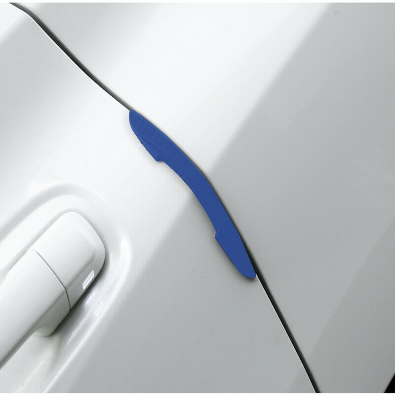 4PCS Car Blue Door Edge Guard Strip Scratch Protector Anti-collision Trim Rubber