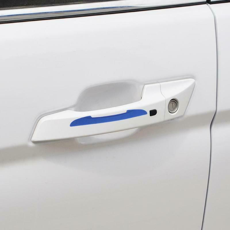 4PCS Car Blue Door Edge Guard Strip Scratch Protector Anti-collision Trim Rubber