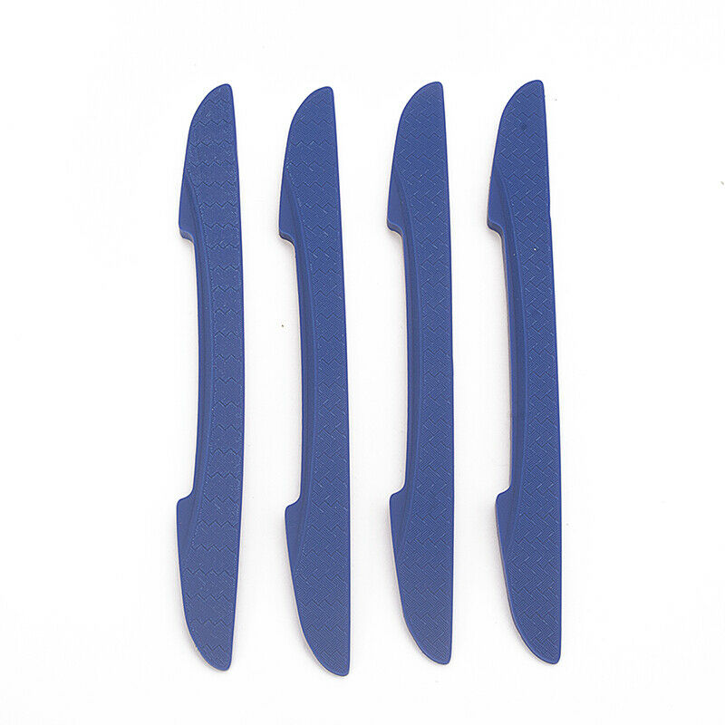 4PCS Car Blue Door Edge Guard Strip Scratch Protector Anti-collision Trim Rubber